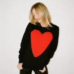 Gyles & George Women's Heart Sweater 13 Gyles & George Women's Heart Sweater -Clothing Store 000035090004