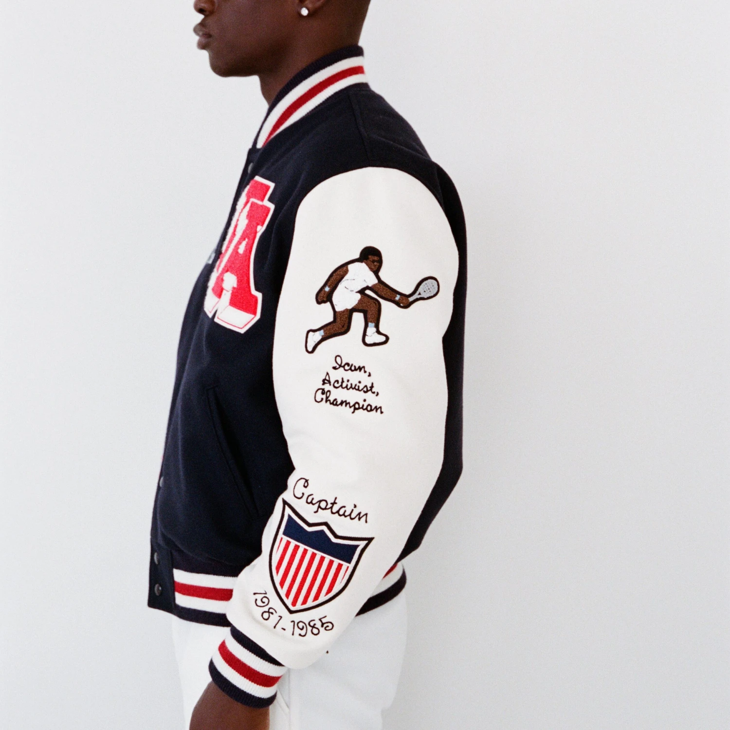 Arthur Ashe X UNINTERRUPTED Varsity Jacket 16 Arthur Ashe X UNINTERRUPTED Varsity Jacket - Image 14