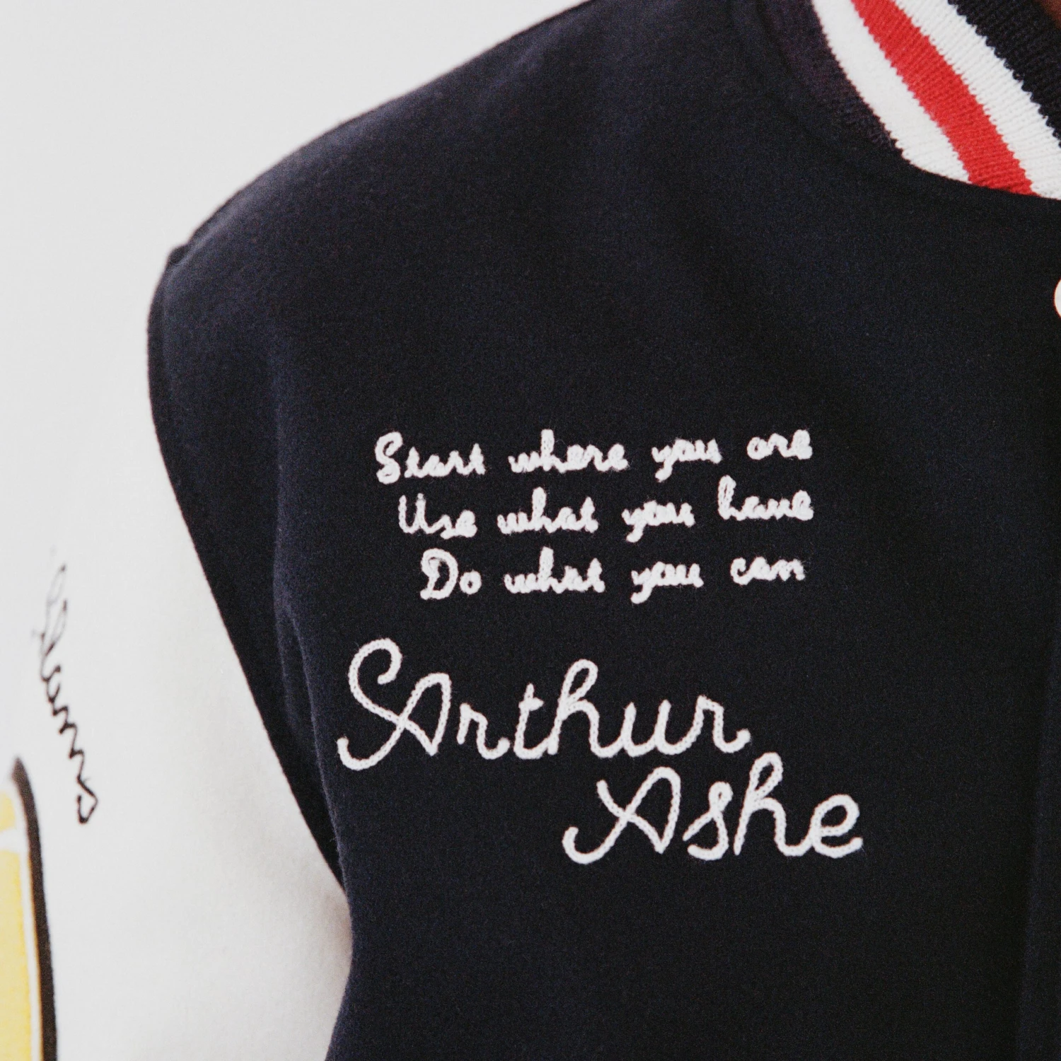 Arthur Ashe X UNINTERRUPTED Varsity Jacket 17 Arthur Ashe X UNINTERRUPTED Varsity Jacket - Image 15