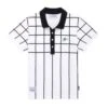 Arthur Ashe 1975 Women's Tennis Polo -Clothing Store 08 AUG ARTHUR ASHE W POLO WHITE STRIPE FRONT