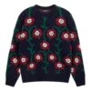 Roses Sweater 2 Roses Sweater -Clothing Store 09 SEP RB FLOWER SWEATER NAVY FRONT v2