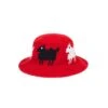 Warm & Wonderful Crocheted Bucket Hat -Clothing Store 09 SEP02 RB HAT BUCKET RED FRONT
