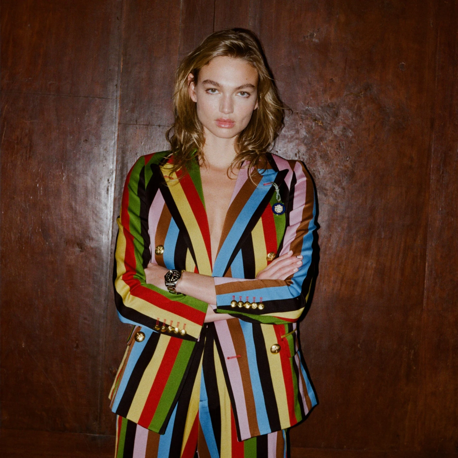 Women's Wide Leg Croquet Stripe Trousers 8 Women's Wide Leg Croquet Stripe Trousers - Image 6