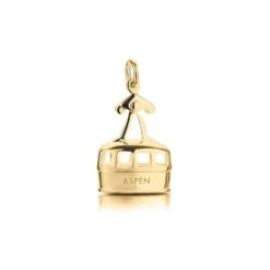 Gondola Ski Charm -Clothing Store Aspen Gondola gold