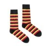 Black, Yellow, And Red Stripe Socks 2 Black, Yellow, And Red Stripe Socks -Clothing Store IMG 0831 White
