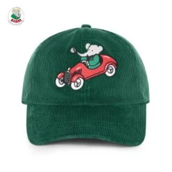 Babar Green Corduroy Car Cap
