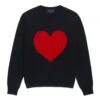 Gyles & George Women's Heart Sweater 2 Gyles & George Women's Heart Sweater -Clothing Store RB GG W SWEATER HEART BLACK FRONT