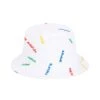 "Cities" Critter-Embroidery Bucket Hat -Clothing Store RB HAT BUCKET CITIES WHITE 2