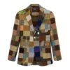 Men's Patchwork Tweed Jacket -Clothing Store RB M BLAZER PATCHWORK BROWN FRONT