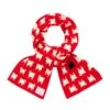 Warm & Wonderful Cotton Sheep Scarf -Clothing Store RB SCARF SHEEP RED FRONT