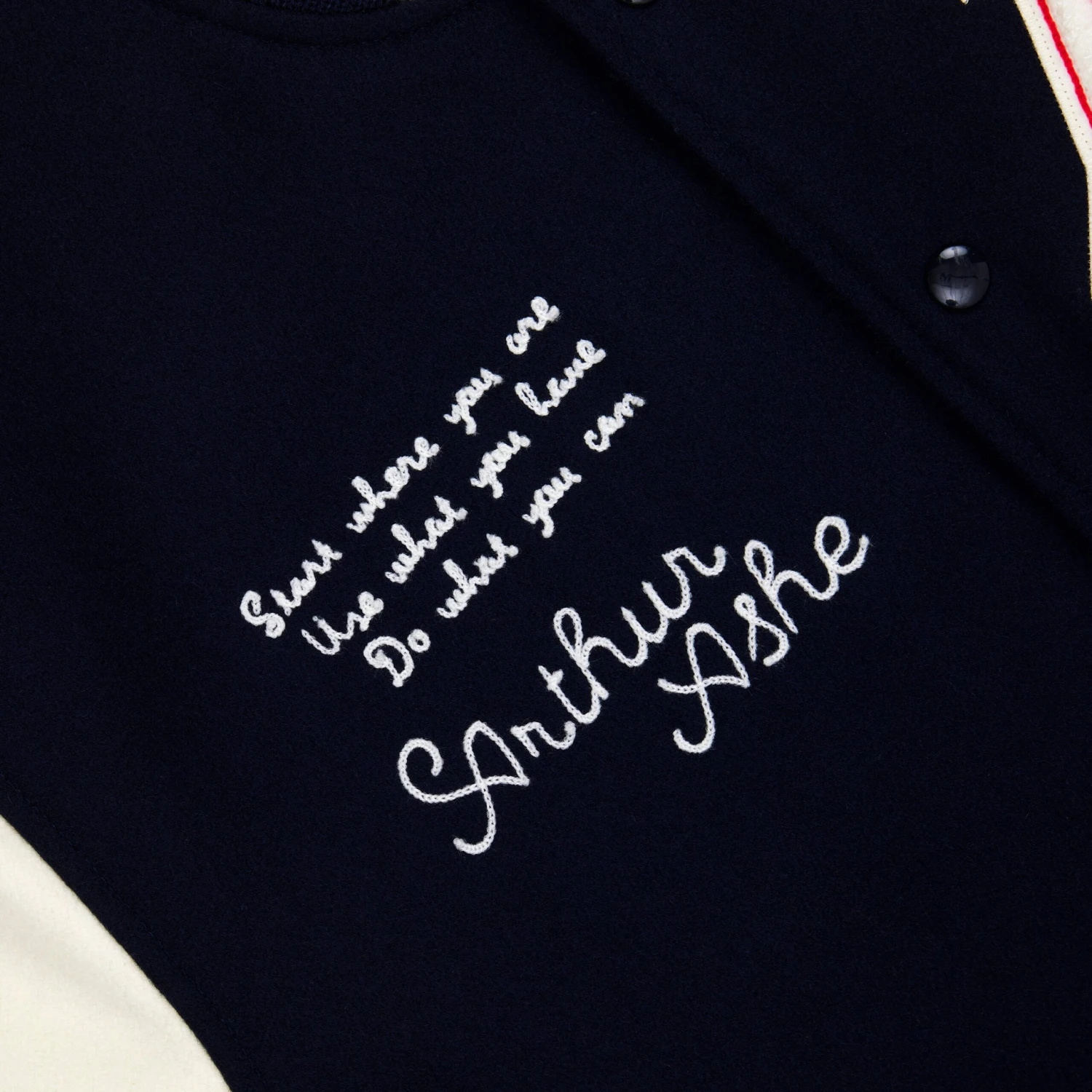 Arthur Ashe X UNINTERRUPTED Varsity Jacket 7 Arthur Ashe X UNINTERRUPTED Varsity Jacket - Image 5
