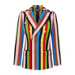 Women's Croquet Stripe Double-Breasted Diana Blazer