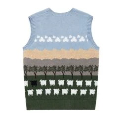 Warm & Wonderful Scenic Sheep Vest -Clothing Store RB WW VEST SCENIC MULTI BACK v3