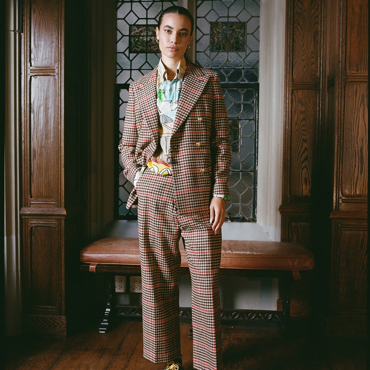 Women's Gun Check Trousers 4 Women's Gun Check Trousers - Image 2