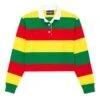 Red, Yellow, And Green Stripe Cropped Rugby