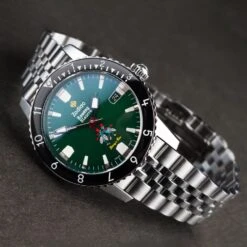 Zodiac X Rowing Blazers For Harry's Bar Super Sea Wolf -Clothing Store ZODIAC WATCH GREEN FRONT 3