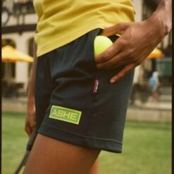 Ashe Sport Logo Mesh Short -Clothing Store color black soweto 4