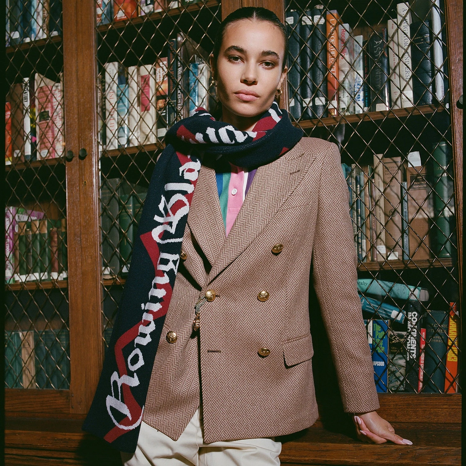 Women's Wool Herringbone Blazer 6 Women's Wool Herringbone Blazer - Image 4