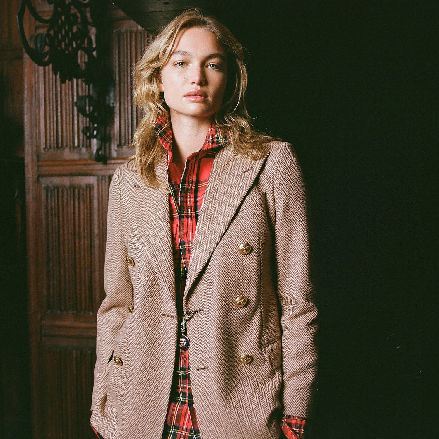 Women's Wool Herringbone Blazer 8 Women's Wool Herringbone Blazer - Image 6