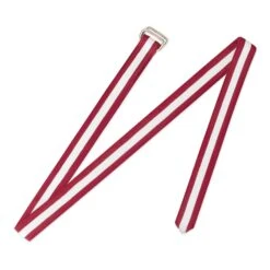 Extra-long Grosgrain Belt -Clothing Store color burgundy white 2