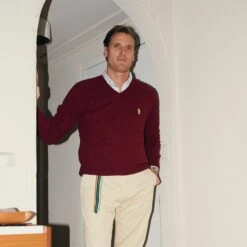 Men's Cotton Trim Fit Twill Trousers -Clothing Store color cream 4 d767d8f0 ea4d 440e ab42 a6ca7027da74