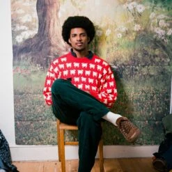 Warm & Wonderful Men's "Diana Edition" Cotton Sheep Sweater -Clothing Store color diana red 3 55e942b7 ea9a 462c 92f5 73a768d02848