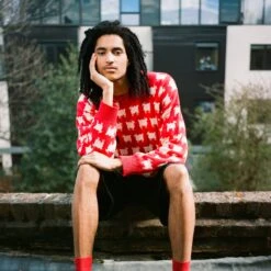 Warm & Wonderful Men's "Diana Edition" Cotton Sheep Sweater -Clothing Store color diana red 6 14c21ce6 b944 4901 9819 22b68e4d207d