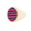 Jessica Biales Red And Navy Collegiate Signet Ring -Clothing Store color gold 1 2b5ab800 f7b8 4722 8584 7b0d43074a69