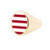 Jessica Biales Red And White Collegiate Signet Ring -Clothing Store color gold 1 45eda140 40aa 4b50 9515 ac13000e80b9