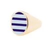 Jessica Biales Light Blue And Navy Collegiate Signet Ring -Clothing Store color gold 1 4a66d5b4 09b3 43f7 b20b 6094a0d3702a