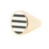 Jessica Biales Green And White Collegiate Signet Ring -Clothing Store color gold 1 63c2944a f90e 424e a7ba cfea96ce4bb6