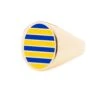 Jessica Biales Yellow And Blue Collegiate Signet Ring -Clothing Store color gold 1 8f098aaa 67d0 4965 9891 5b9702c8520b