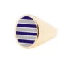 Jessica Biales Gray And Navy Collegiate Signet Ring