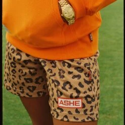 Ashe Sport Logo Mesh Short -Clothing Store color leopard 3