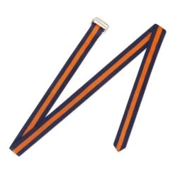 Extra-long Grosgrain Belt -Clothing Store color navy orange 2