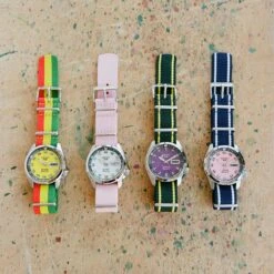 Rowing Blazers X Seiko 5 Sports Watch (Limited Edition 2023) -Clothing Store color pink 14