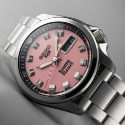 Rowing Blazers X Seiko 5 Sports Watch (Limited Edition 2023) -Clothing Store color pink 16