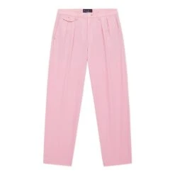 Men's Pleated Relaxed Fit Cotton Twill Trousers -Clothing Store color pink 1 d322c4a7 f41b 4d5b b917 bb1c272099ec