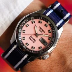 Rowing Blazers X Seiko 5 Sports Watch (Limited Edition 2023) -Clothing Store color pink 8 31003cfd 97c1 40c8 9372 f12286021a69