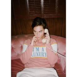 Gyles & George Men's "I'm A Luxury" Sweater 29 Gyles & George Men's "I'm A Luxury" Sweater -Clothing Store color pink 9