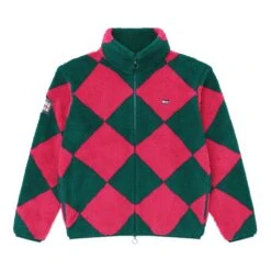 Harlequin Deep-Pile Sherpa "Jockey" Fleece -Clothing Store color pink green 1 4698b639 f7eb 4012 8cdc de7f48304833
