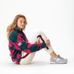 Harlequin Deep-Pile Sherpa "Jockey" Fleece -Clothing Store color pink green 6 f3af1701 f4fa 4bb6 bfc1 b8746b150e97