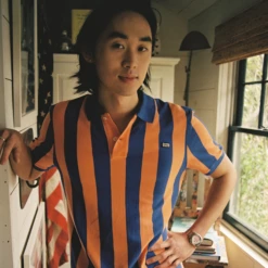 Yarn-Dye 1992 Games Polo -Clothing Store color purple orange 3