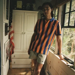 Yarn-Dye 1992 Games Polo -Clothing Store color purple orange 4