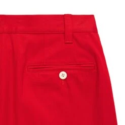 Men's Pleated Relaxed Fit Cotton Twill Trousers -Clothing Store color red 3 8cd0ff4a c31d 49f2 9082 aa645d1ad776