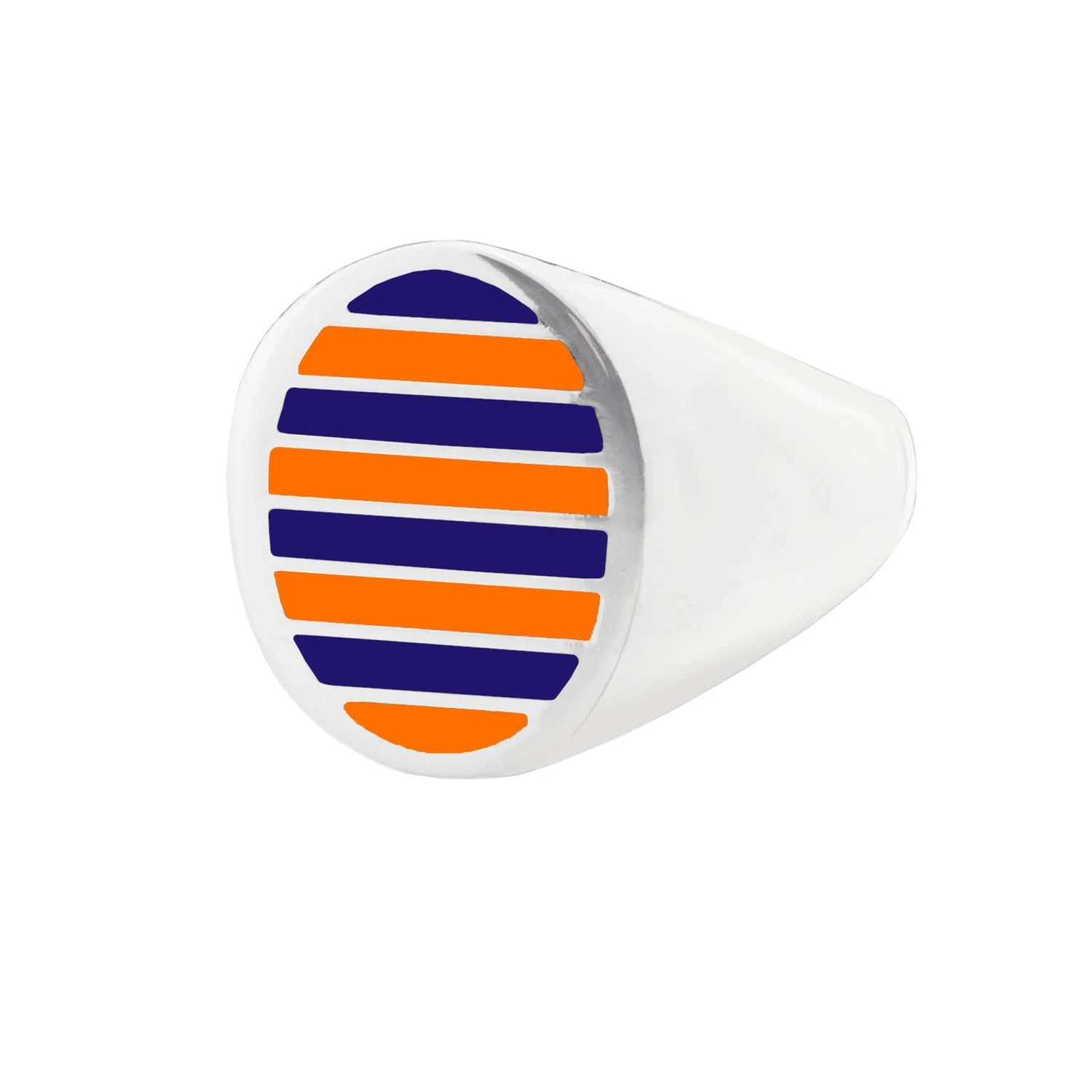 Jessica Biales Orange And Navy Collegiate Signet Ring 4 Jessica Biales Orange And Navy Collegiate Signet Ring - Image 2