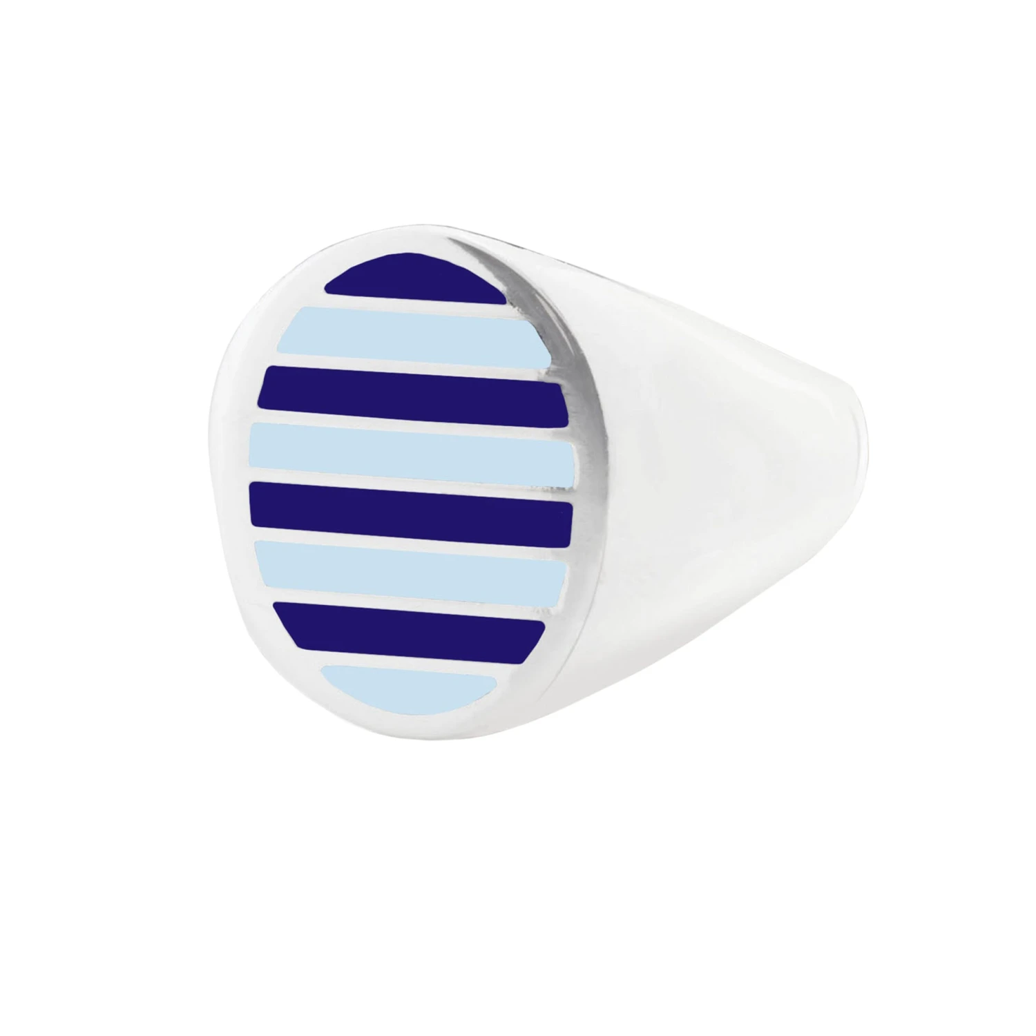 Jessica Biales Light Blue And Navy Collegiate Signet Ring 4 Jessica Biales Light Blue And Navy Collegiate Signet Ring - Image 2