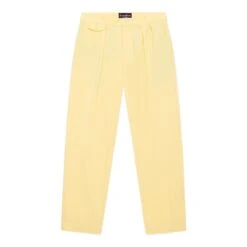 Men's Pleated Relaxed Fit Cotton Twill Trousers -Clothing Store color yellow 3 6d8efcbf 94ba 4333 95c0 d249330579f5
