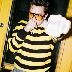 Hockney Stripe #1 Rugby -Clothing Store color yellow black stripe 4